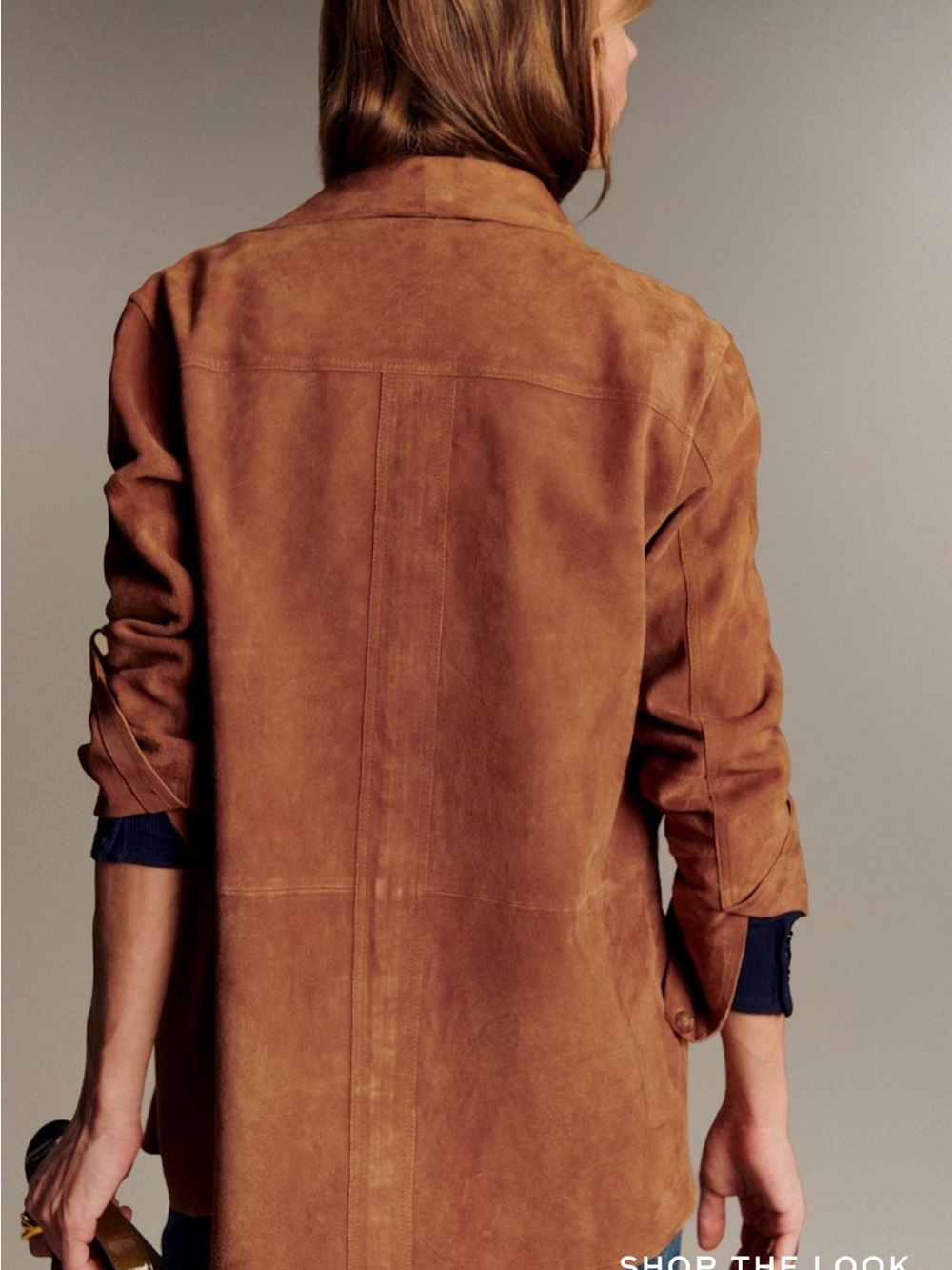 Sezane Will Jacket Camel Suede - Size M